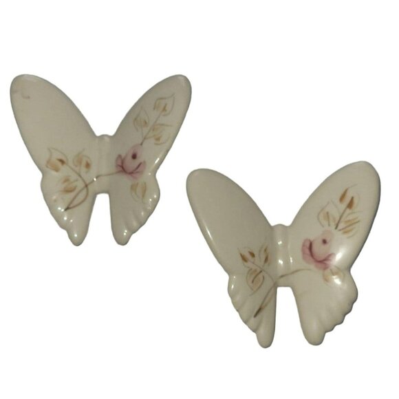 Set of 2 Vintage Ceramic Butterflies - Picture 1 of 4
